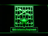 FREE 16th Infantry Regiment LED Sign - Green - TheLedHeroes