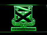 18th Infantry Regiment LED Neon Sign Electrical - Green - TheLedHeroes