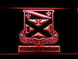 18th Infantry Regiment LED Neon Sign USB - Red - TheLedHeroes