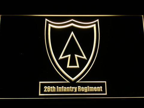 26th Infantry Regiment LED Neon Sign Electrical - Yellow - TheLedHeroes