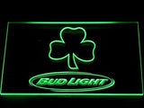 Bud Light Shamrock (2) LED Neon Sign USB - Green - TheLedHeroes