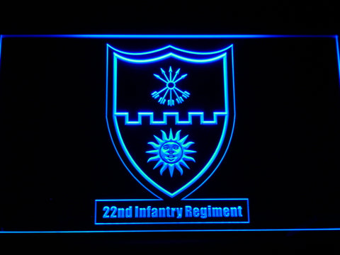 FREE 22th Infantry Regiment LED Sign - Blue - TheLedHeroes