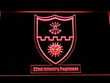 FREE 22th Infantry Regiment LED Sign - Red - TheLedHeroes