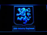 28th Infantry Regiment LED Neon Sign USB - Blue - TheLedHeroes