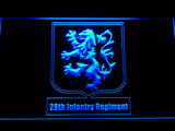 FREE 28th Infantry Regiment LED Sign - Blue - TheLedHeroes