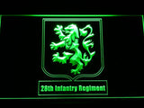 28th Infantry Regiment LED Neon Sign USB - Green - TheLedHeroes