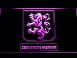 28th Infantry Regiment LED Neon Sign Electrical - Purple - TheLedHeroes