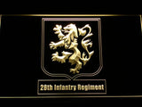 28th Infantry Regiment LED Neon Sign USB - Yellow - TheLedHeroes