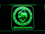 30th Infantry Regiment LED Neon Sign Electrical - Green - TheLedHeroes