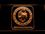 30th Infantry Regiment LED Neon Sign USB - Orange - TheLedHeroes