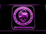 30th Infantry Regiment LED Neon Sign USB - Purple - TheLedHeroes