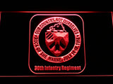 FREE 30th Infantry Regiment LED Sign - Red - TheLedHeroes