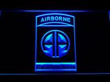 82nd Airborne Division LED Neon Sign USB - Blue - TheLedHeroes