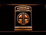 82nd Airborne Division LED Neon Sign USB - Orange - TheLedHeroes
