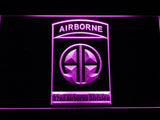 82nd Airborne Division LED Neon Sign USB - Purple - TheLedHeroes