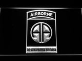 82nd Airborne Division LED Neon Sign USB - White - TheLedHeroes
