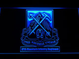 87th Mountain Infantry Regiment LED Neon Sign USB - Blue - TheLedHeroes