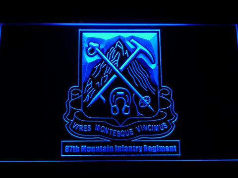 87th Mountain Infantry Regiment LED Neon Sign Electrical - Blue - TheLedHeroes