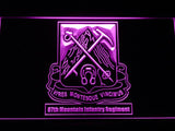 87th Mountain Infantry Regiment LED Neon Sign Electrical - Purple - TheLedHeroes