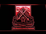 87th Mountain Infantry Regiment LED Neon Sign USB - Red - TheLedHeroes