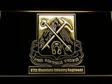 87th Mountain Infantry Regiment LED Neon Sign Electrical - Yellow - TheLedHeroes