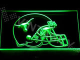 Texas Longhorns Helmet LED Neon Sign USB - Green - TheLedHeroes