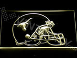 Texas Longhorns Helmet LED Neon Sign USB - Yellow - TheLedHeroes