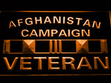 FREE Afghanistan Campaign Veteran LED Sign - Orange - TheLedHeroes