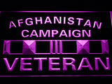 FREE Afghanistan Campaign Veteran LED Sign - Purple - TheLedHeroes