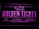 Charlie and the Chocolate Factory Golden Ticket LED Neon Sign Electrical - Purple - TheLedHeroes