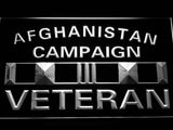 Afghanistan Campaign Veteran LED Neon Sign Electrical - White - TheLedHeroes