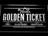 Charlie and the Chocolate Factory Golden Ticket LED Neon Sign Electrical - White - TheLedHeroes