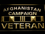 FREE Afghanistan Campaign Veteran LED Sign - Yellow - TheLedHeroes