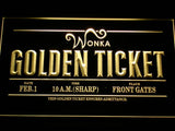 Charlie and the Chocolate Factory Golden Ticket LED Neon Sign USB - Yellow - TheLedHeroes