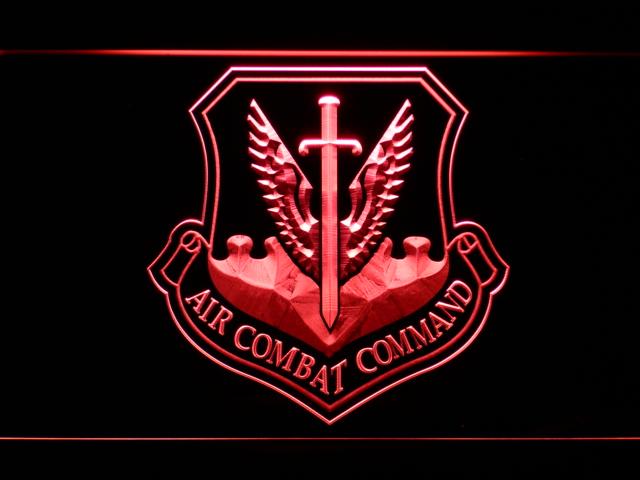 Air Combat Command LED Neon Sign USB - Red - TheLedHeroes