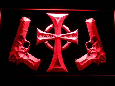 The Boondock Saints Veritas Aequitas LED Neon Sign USB - Red - TheLedHeroes
