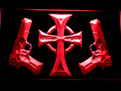 FREE The Boondock Saints Veritas Aequitas LED Sign - Red - TheLedHeroes