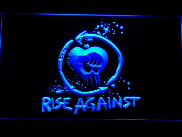 Rise Against LED Neon Sign Electrical - Blue - TheLedHeroes