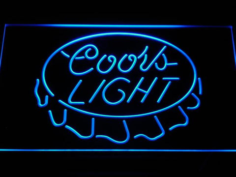 Coors Light Cap LED Neon Sign USB - Blue - TheLedHeroes