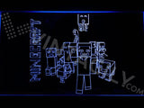 Minecraft 2 LED Neon Sign Electrical - Blue - TheLedHeroes