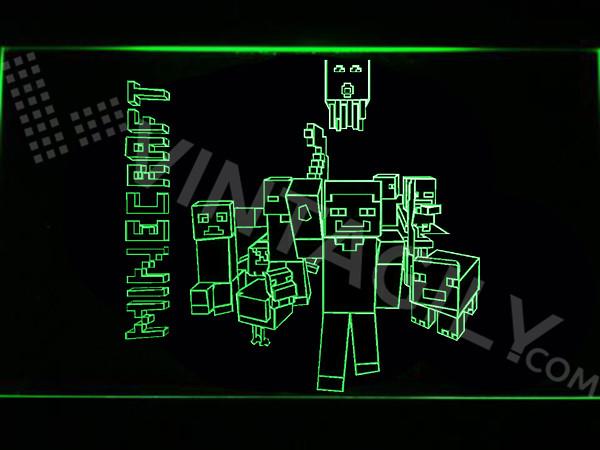 Minecraft 2 LED Neon Sign Electrical - Green - TheLedHeroes
