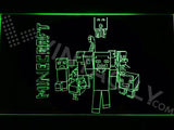 Minecraft 2 LED Neon Sign Electrical - Green - TheLedHeroes