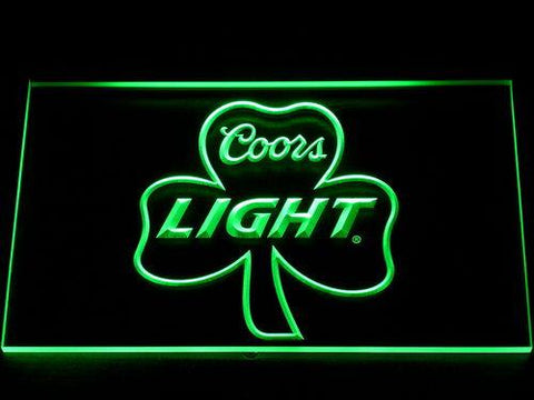 Coors Light Shamrock LED Neon Sign USB - Green - TheLedHeroes