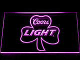 FREE Coors Light Shamrock LED Sign - Purple - TheLedHeroes