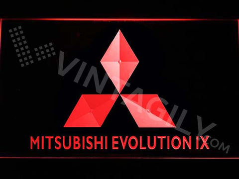 Mitsubishi Evolution IX LED Sign - Red - TheLedHeroes