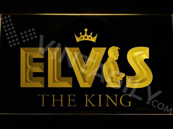 Elvis The King LED Neon Sign USB - Yellow - TheLedHeroes