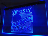 FREE Blue Moon VIP Only (2) LED Sign - Blue - TheLedHeroes