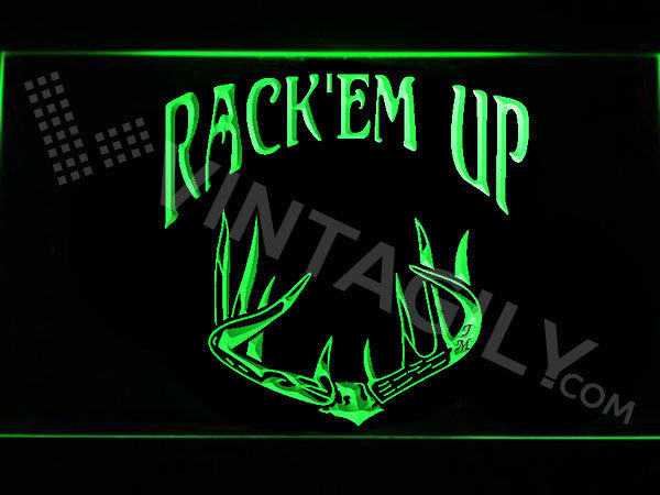 Rack'em Up LED Sign - Green - TheLedHeroes