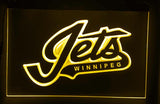 Winnipeg Jets (4) LED Neon Sign USB - Yellow - TheLedHeroes