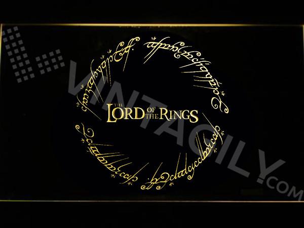 The Lord Of The Rings LED Neon Sign USB - Yellow - TheLedHeroes